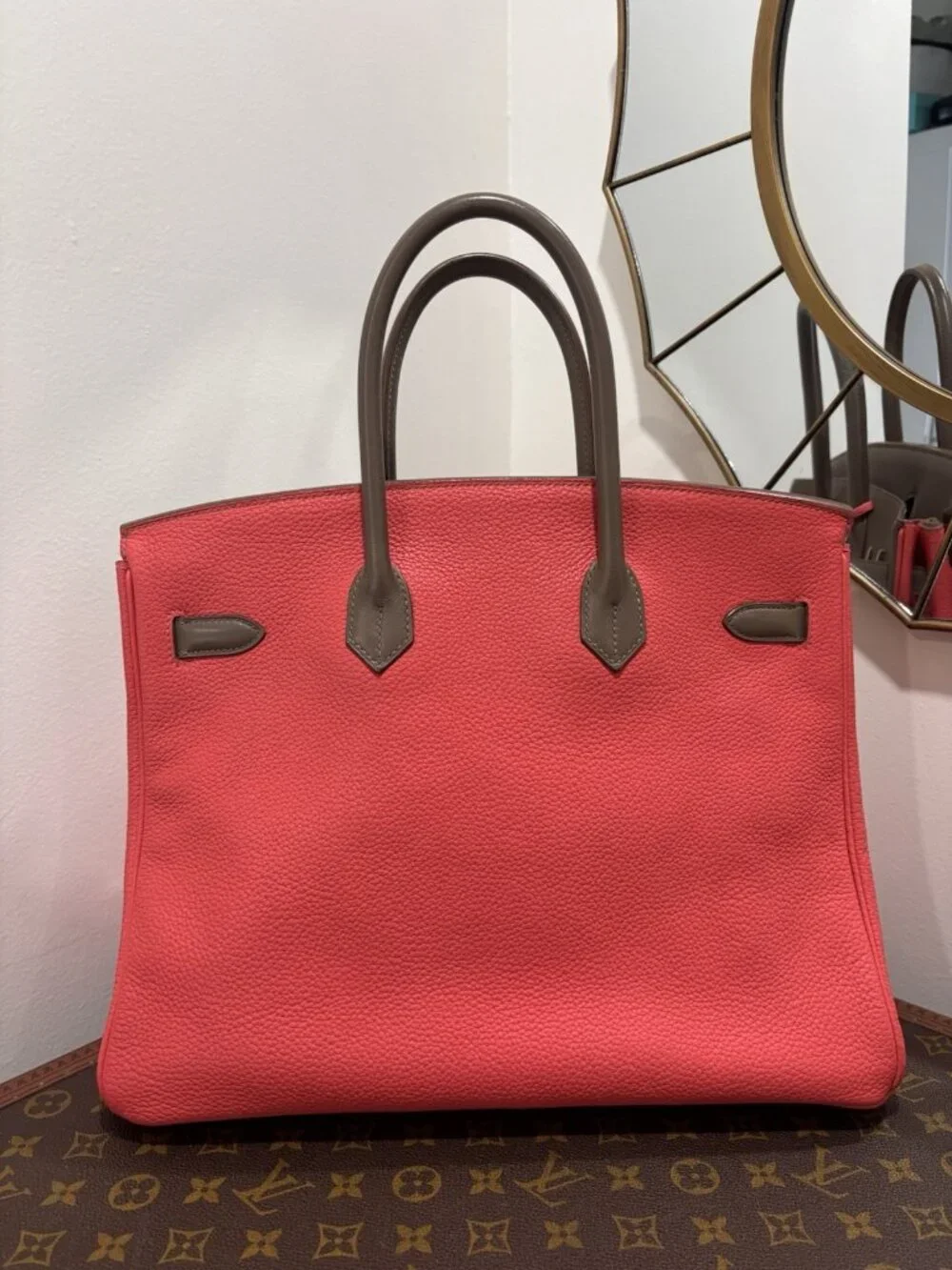 Authentic Hermes Birkin 35 Limited edition Cascade Tricolor Clemence Swift